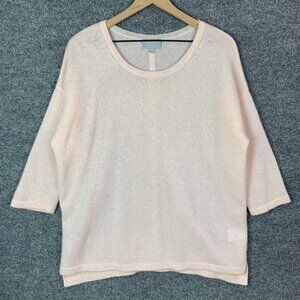 PURE Collection‎ 100% Cashmere Soft Pink Jumper Sweater size Medium